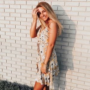 Yellow floral dress
